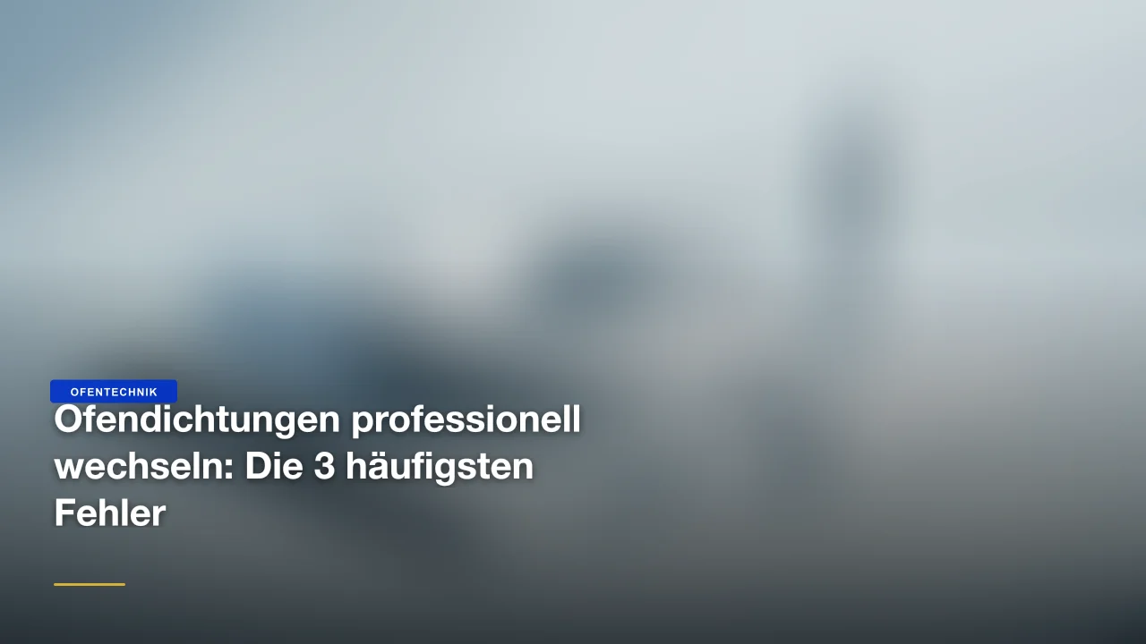 Ofendichtungen professionell wechseln: Die 3 häufigsten Fehler