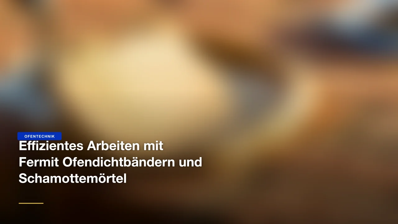 Effizientes Arbeiten mit Fermit Ofendichtbändern und Schamottemörtel