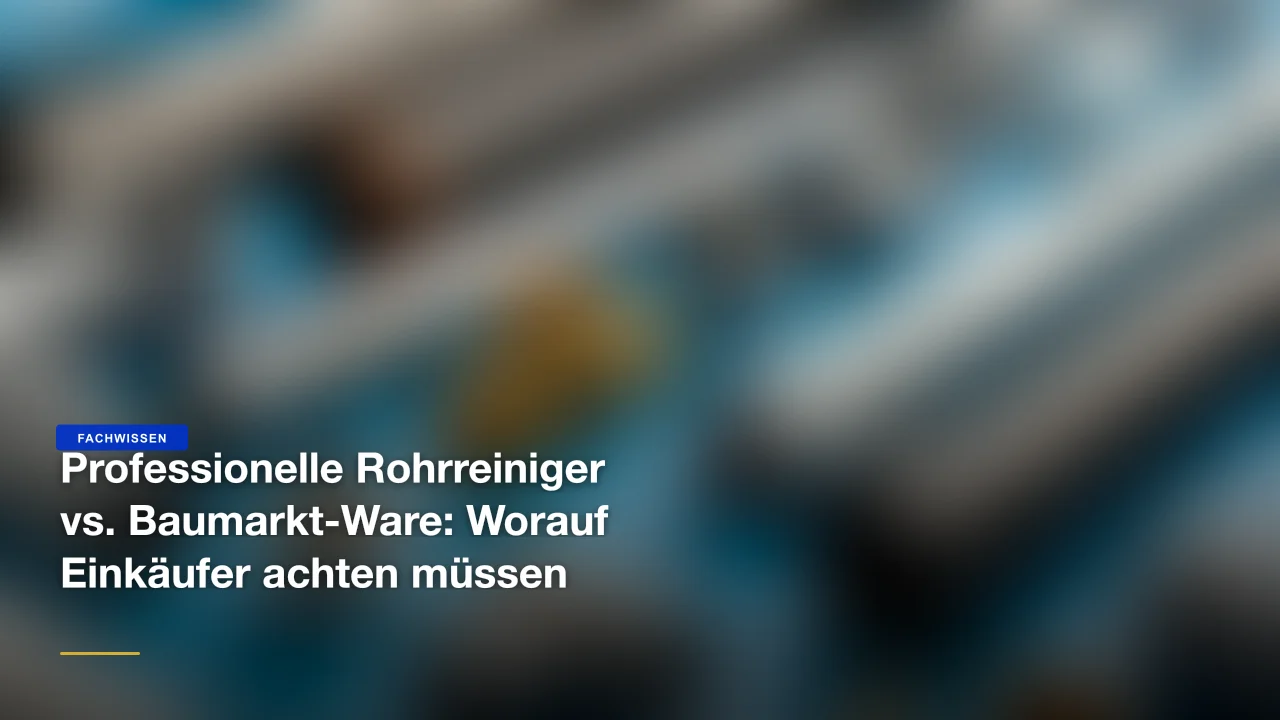 Professionelle Rohrreiniger vs. Baumarkt-Ware: Worauf Einkäufer achten müssen